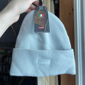 NWT Levi’s Beanie Winter Hat, Light Blue Hat For Women Girls Men, New With Tags
